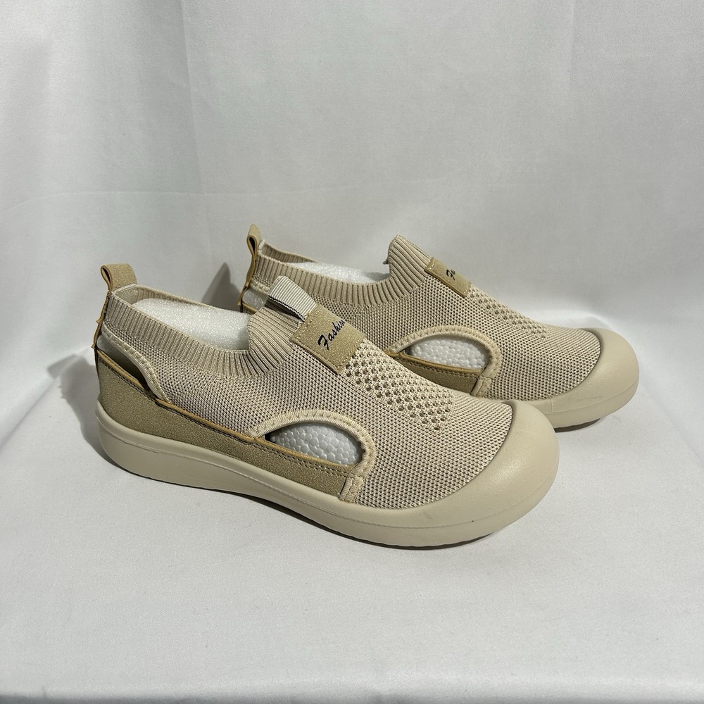 Women's Slip-On Mesh Walking Shoes Sz 7.5 Lightweight Casual Comfort Sneakers